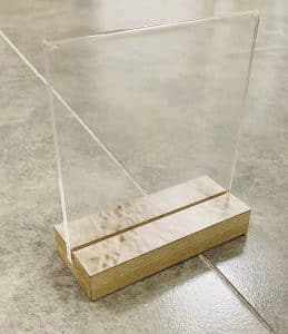Porte menu plexiglass 11x11cm