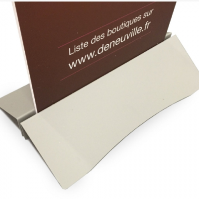 Socle pied metal totem maintien plaque pvc