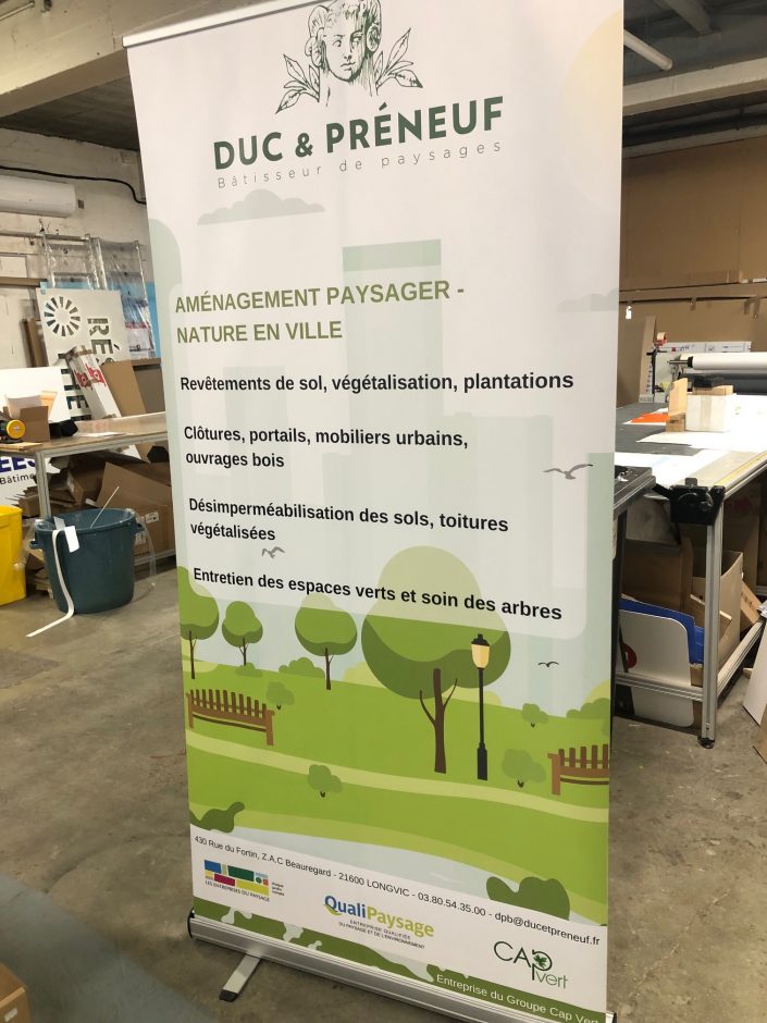 Rollup kakemono salon manifestation evenement