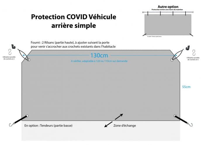 protection plexiglass véhicule (taxi, ambulance…)