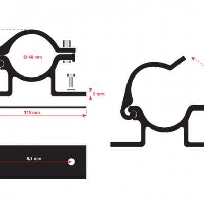Fixation poteau pour panneau simple