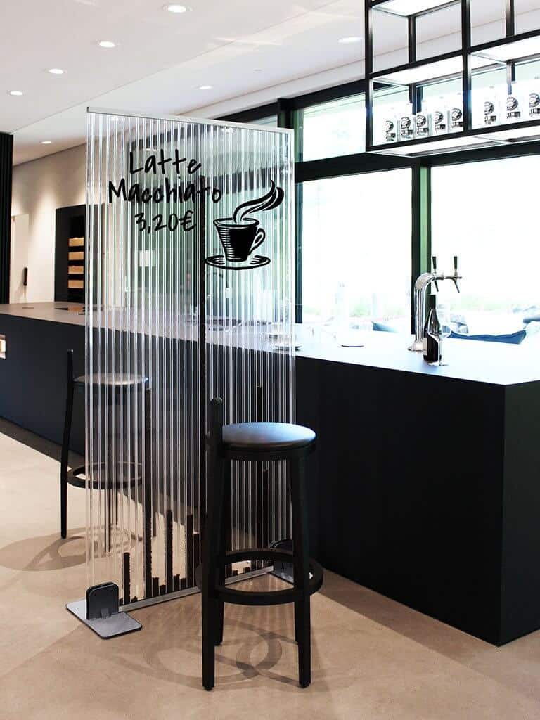 cloison protection covid restuaurant