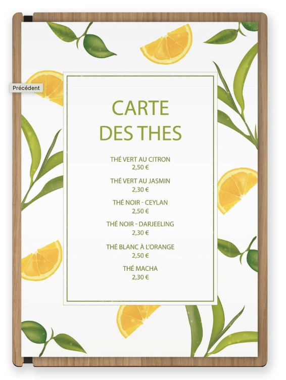 impression porte menu découpé en bois peuplier