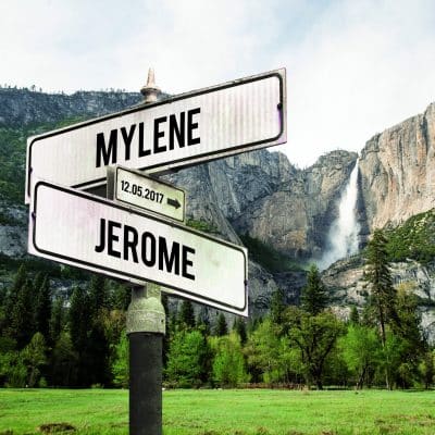 tableau prénoms personnalisé avec fond campagne