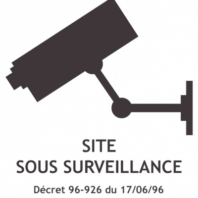 panneau site sous video surveillance