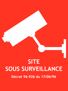panneau site sous video surveillance
