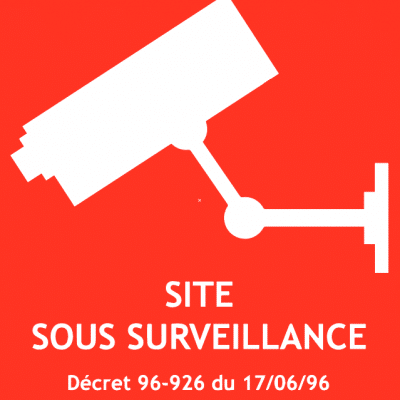 panneau site sous video surveillance