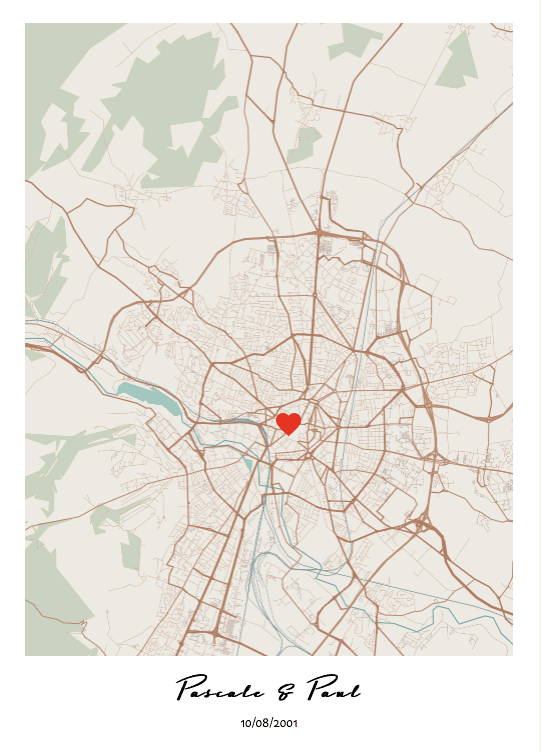 Carte personnalisée couple modèle "vintage sépia"