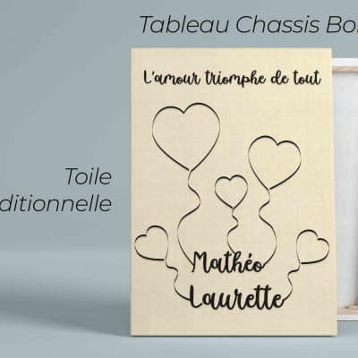 Tableau amour prénom personnalisable