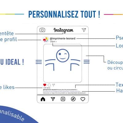 notice cadre à selfie personnalisé instagram