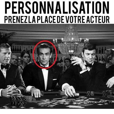 tableau cinema james bond incrustation montage personnalisé