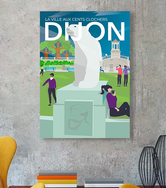 Tableau/ affiche Parc Darcy Dijon