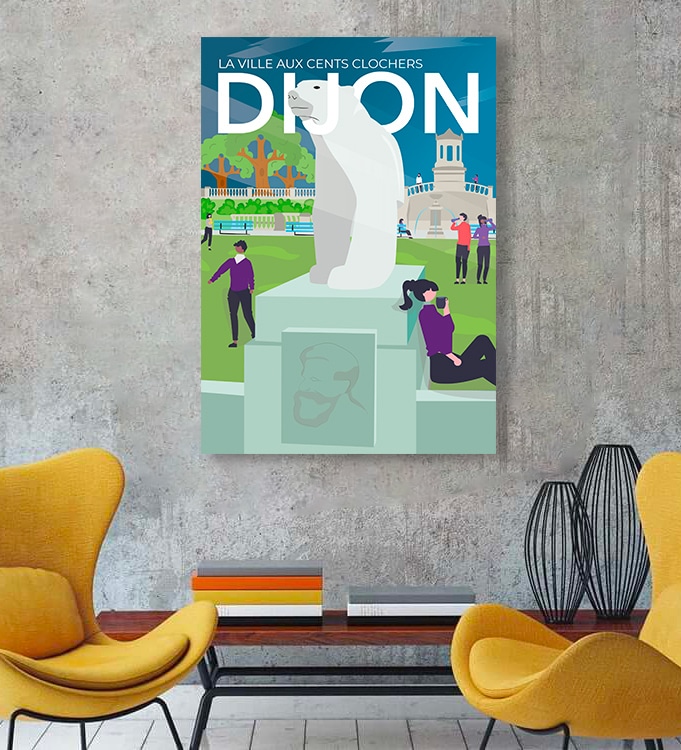 Tableau/ affiche Parc Darcy Dijon
