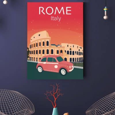 Tableau/ affiche de la ville Rome