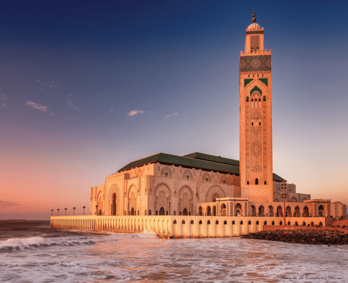 Mosquée de casablanca au maroc