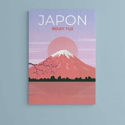 Tableau/ affiche du Mont Fuji Japon