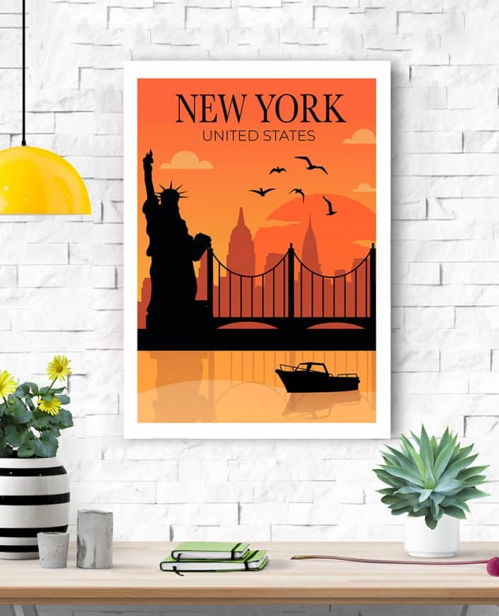 tableau illustré new york