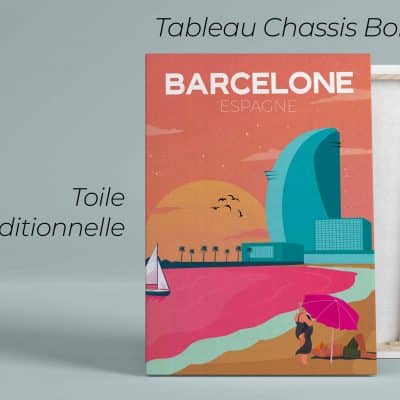 Tableau/ affiche de la ville Barcelone