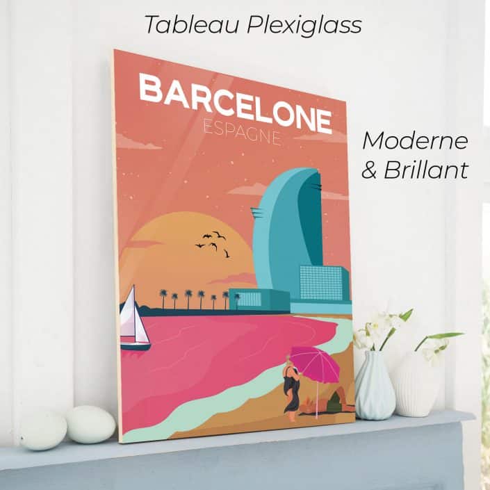 Tableau/ affiche de la ville Barcelone