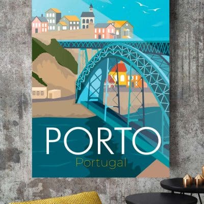 Tableau/ affiche de la ville Porto