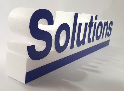 logo polystyrene coloré