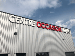 centre occasion auto enseigne lumineuse