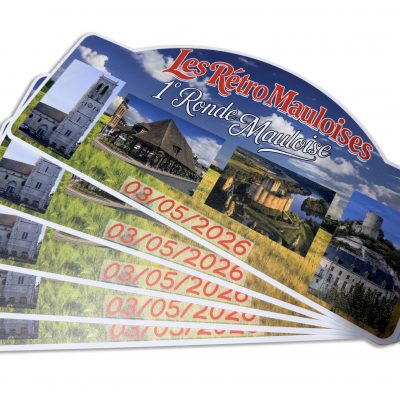 plaque de rallye, personnalisée, imprimée, club, sport auto