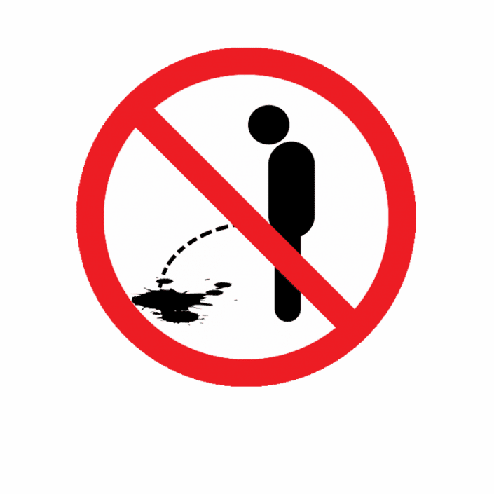 PANNEAU interdiction uriner