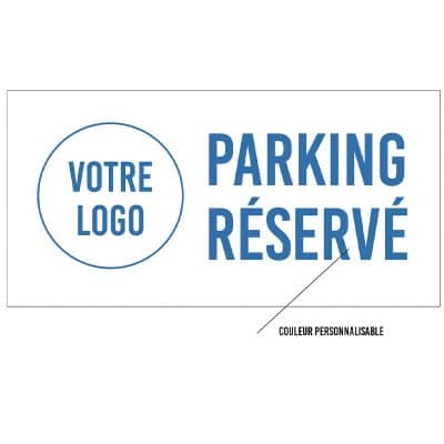 panneau parking avec logo personnalisé
