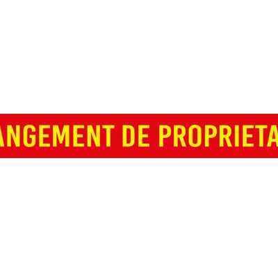banderole changement de propritéaire rouge dijon