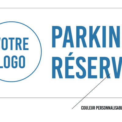panneau parking avec logo personnalisé