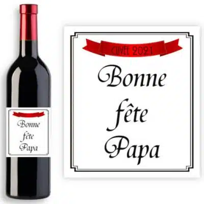 etiquette personnalisée de vin