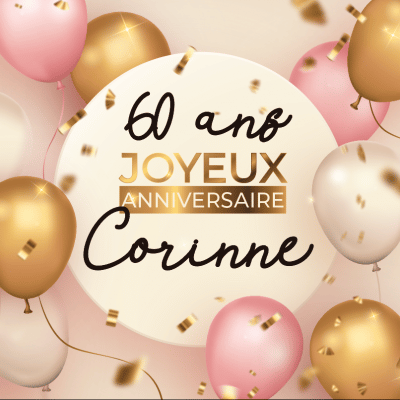 etiquette personnalsiee 60 ans