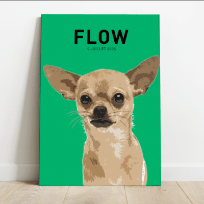 tableau personnalisé chien chiwawa avec nom