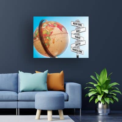 Tableau direction voyage et vacances personnalisable