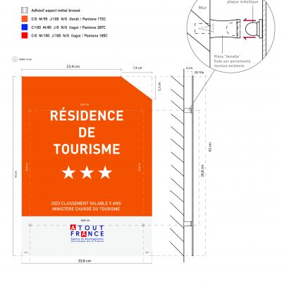 panonceau résidence de tourisme 1 étoile