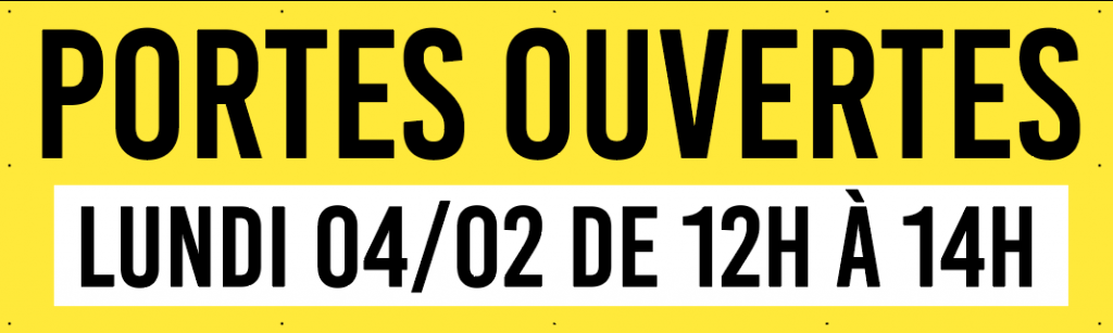 Banderole portes ouvertes avec date personnalisable - LEONARD DIJON