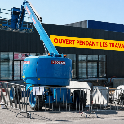 banderole ouvert pendant travaux