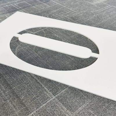 marquage au sol peonture chiffre zéro 0