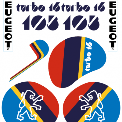 kit adhésif 103 turbo 16 officiel