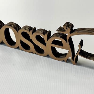 PLV logo carton alvéolaire