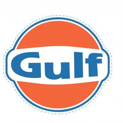 logo vintage gulf adhesif
