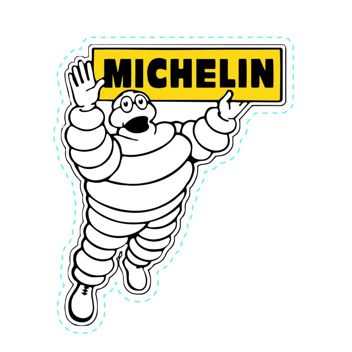 logo vintage michelin adhesif