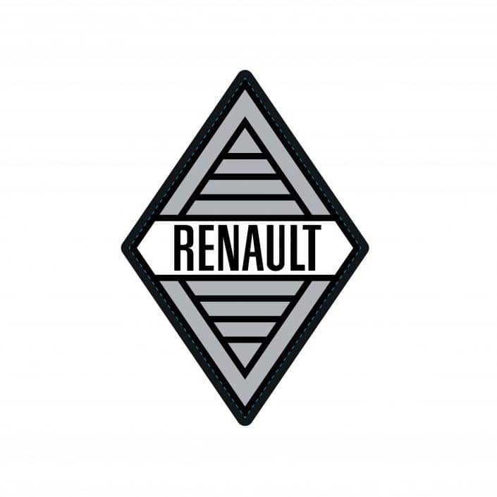 logo vintage renault adhesif gris
