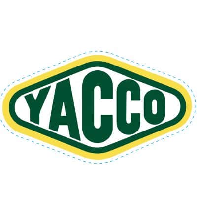 logo vintage yacco gris adhesif