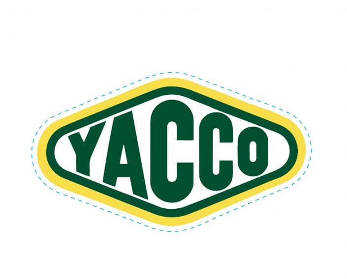 logo vintage yacco gris adhesif