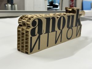 Plv logo carton alvéolaire Anouk et ninon