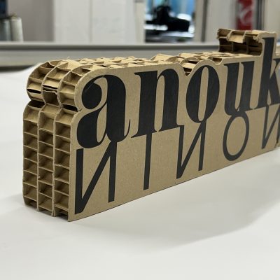 Plv logo carton alvéolaire Anouk et ninon