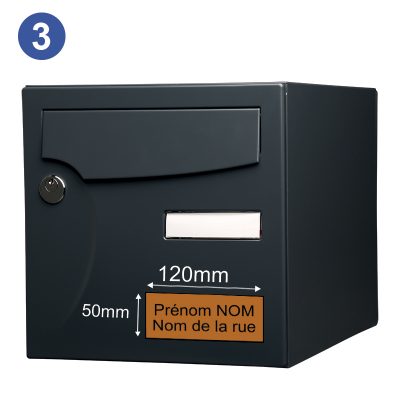 plaque gravée boite aux lettres nom