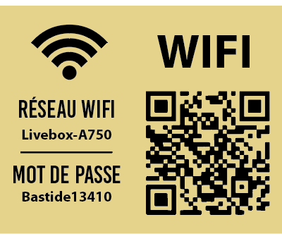 plaque wifi restaurant pour table